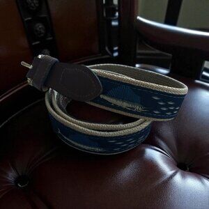 BRASS BUCKLE Men's Embroidered Swordfish Belt Size 36